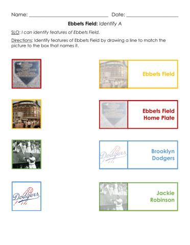 Ebbets Field: Identify A