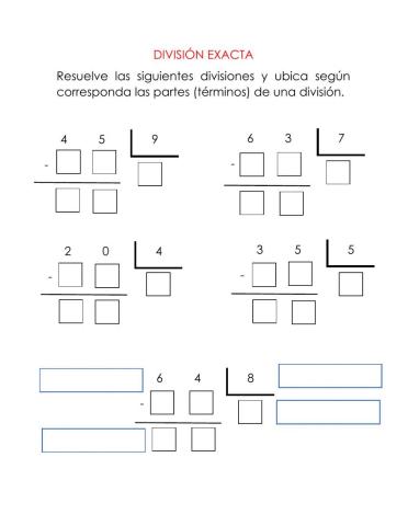 División exacta