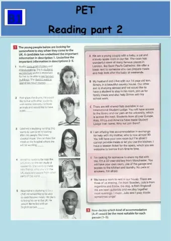 PET - Reading part 2