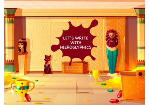 Write with hieroglyphics