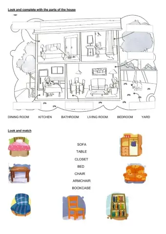 Parts of the house and prepositions