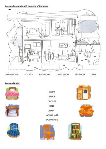 Parts of the house and prepositions