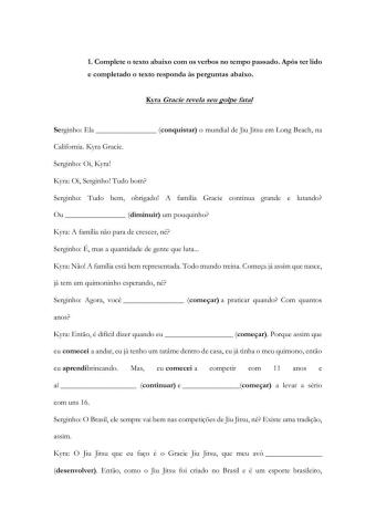 Vídeo kyra Grace -  PRETÉRITO PERFEITO