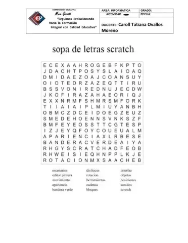 Sopa de letra Scratch