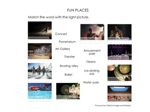 Vocabulary: fun places