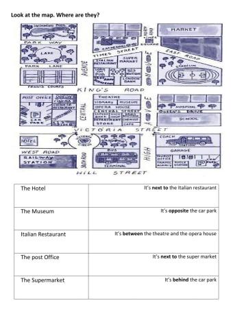 Places and prepositions