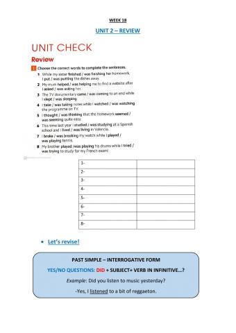 Unit 2 - Gold Experience B1