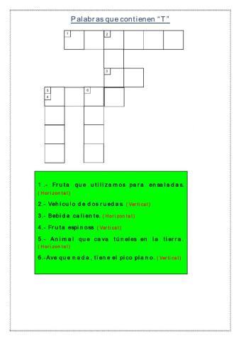 Crucigrama -t-