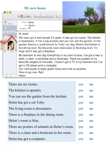 Reading - My new house