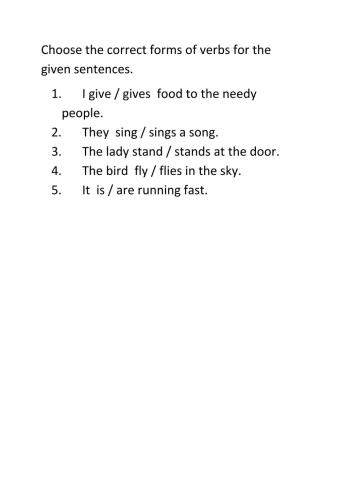 Subject verb agreement