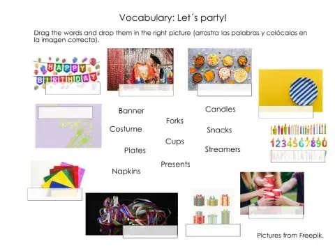 Vocabulary: parties