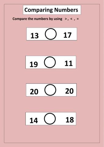 Math- 11-20 number family