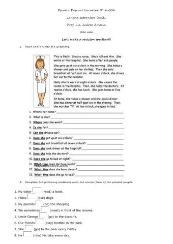 Revision present simple