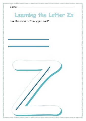 The Letter Z Worksheet