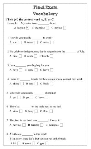 Adults - vocabulary test