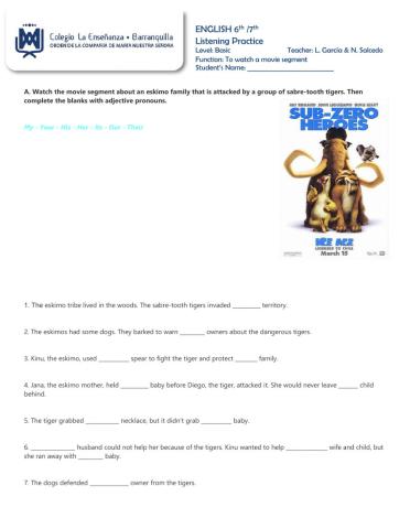 Possessive Adjectives