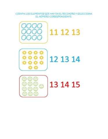 Relacion numero cantidad