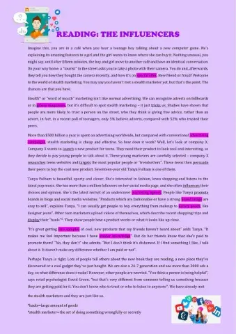 Reading: The Influencers
