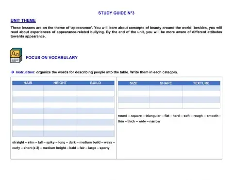 Study guide n°3