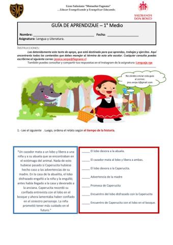 Guía de aprendizaje - Tiempo de la historia