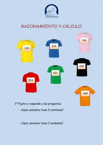 Cáculo, razonamiento y numeración de 2º