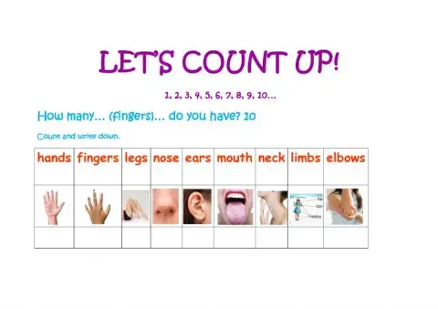 Counting parts of the body
