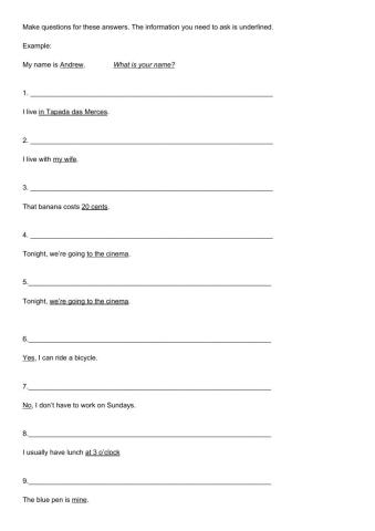 Elementary Questions for Answers