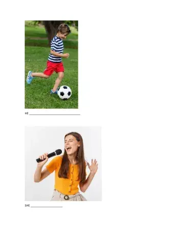 Completa con verbos en presente continuo