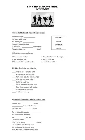 I saw her standing there