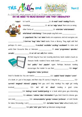 Vocabulary the arts part 2