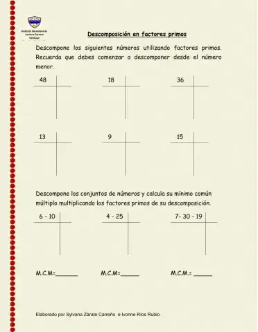 Descomponer en números primos