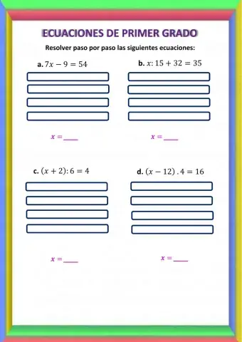 Ecuaciones de primer grado