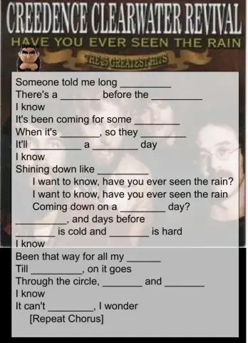 Have you ever seen the rain