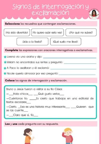 Signos de interrogación y exclamación