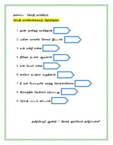 செய்தி வாக்கியம்
