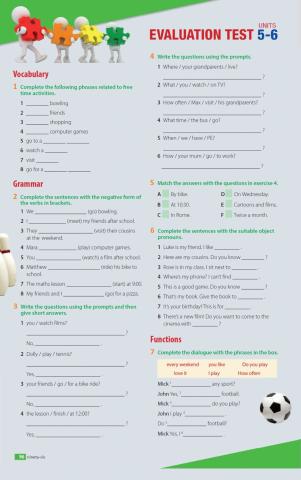 Limba engleza cls 5 Art Evaluation Units 5-6 Page 96