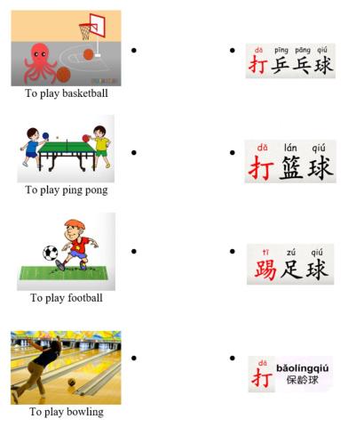 Sports in Mandarin