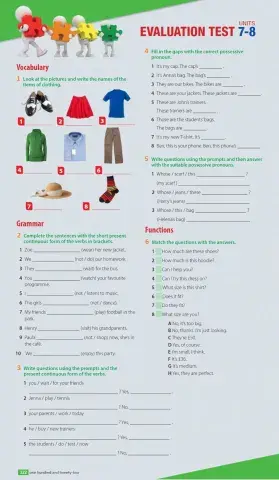 Limba engleza cls 5 Art Evaluation Units 7-8 Page 122