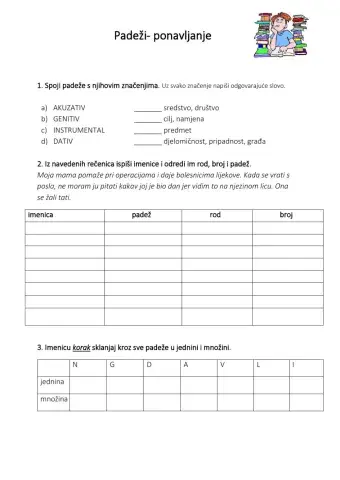 Padeži- ponavljanje
