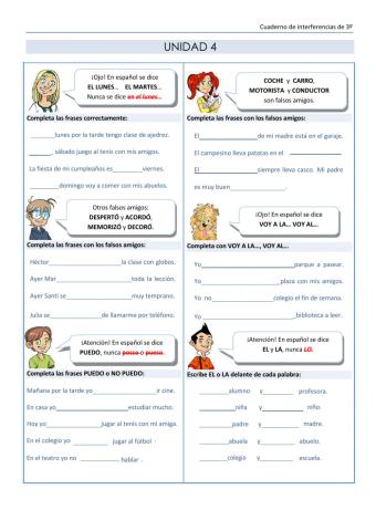 Cuaderno de interferencias portugués - español