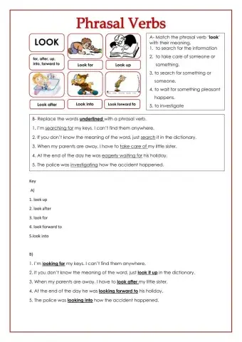 Phrasal verbs with -look-