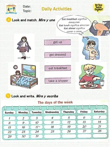 Daily activities (semana 1 ejercicio)