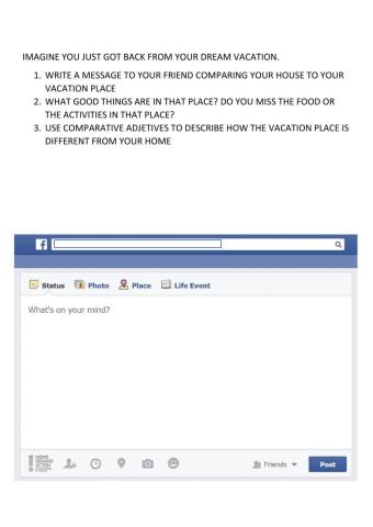 Facebook template message