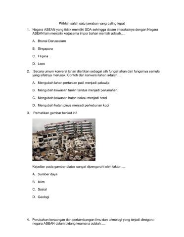 Perubahan dan interaksi keruangan negara ASEAN