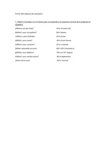 Personal Information