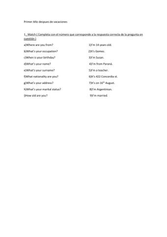 Personal Information