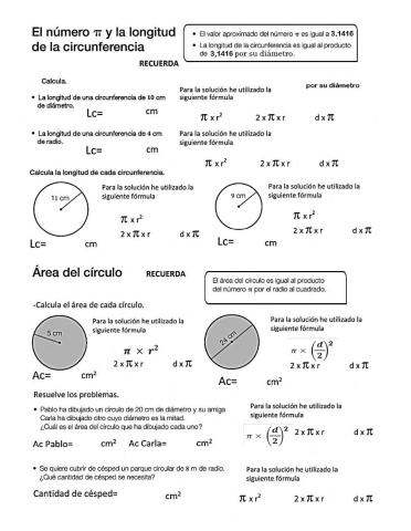 Área del círculo de un polígono