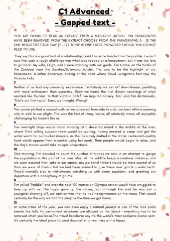 C1 Advanced - Gapped text  30.07