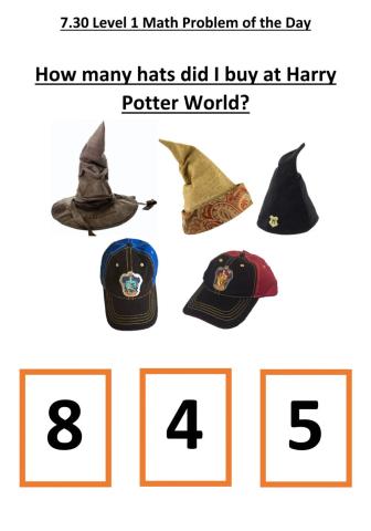 Harry potter math level 1