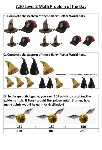 Harry potter math level 2